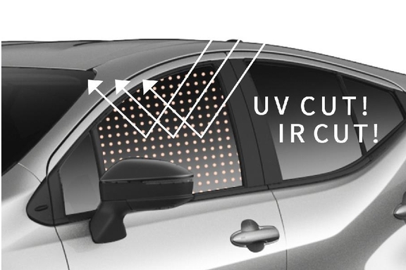 スーパーUVカット・IRカット機能付フロントドアグリーンガラス［Z、Gに標準装備］